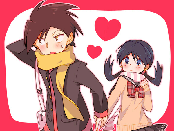 ethan and kris (pokemon and 1 more) drawn by atom_(@tom)