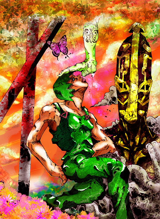kujo jolyne and foo fighters (jojo no kimyou na bouken and 1 more)