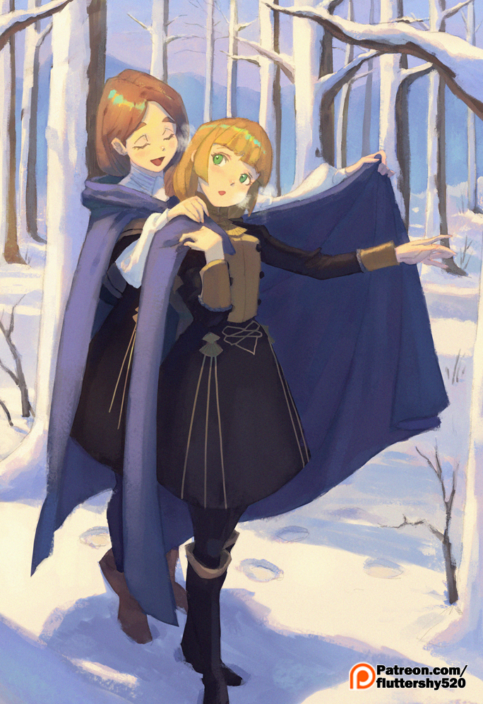 ingrid brandl galatea and mercedes von martritz (fire emblem and 1 more) drawn by green_little