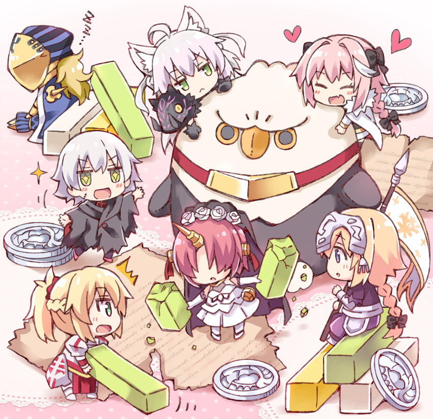 jeanne d'arc, astolfo, mordred, jack the ripper, atalanta, and 4 more (fate and 2 more) drawn by rioshi