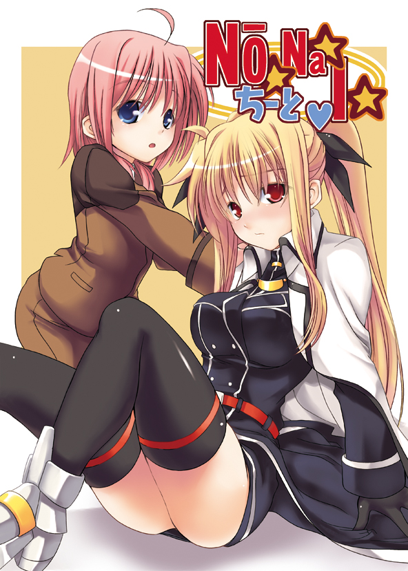 fate testarossa and caro ru lushe (lyrical nanoha and 1 more) drawn by soba_(saz)