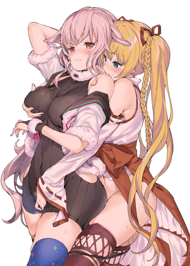 mokota mememe and kongou iroha (.live) drawn by mutsutake