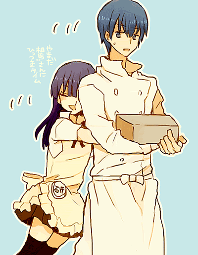 yamada aoi and souma hiroomi (working!!) drawn by rin_(emmy00)