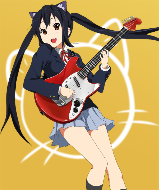 nakano azusa (k-on!) drawn by p_(zzaazz) and yara_kami_meiosei