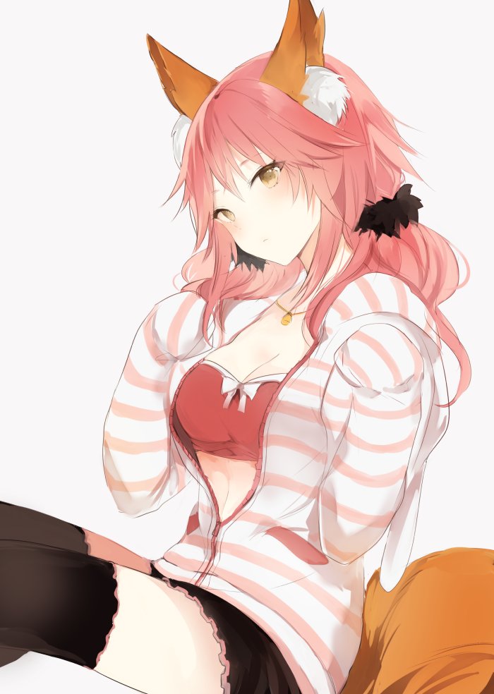 tamamo and tamamo no mae (fate and 1 more) drawn by lpip