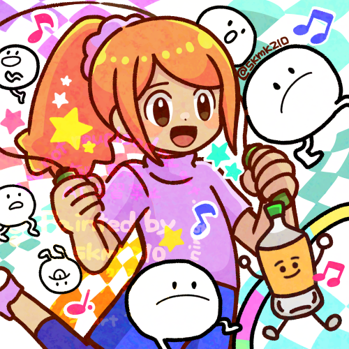rhythm tengoku and 1 more drawn by skmkz10