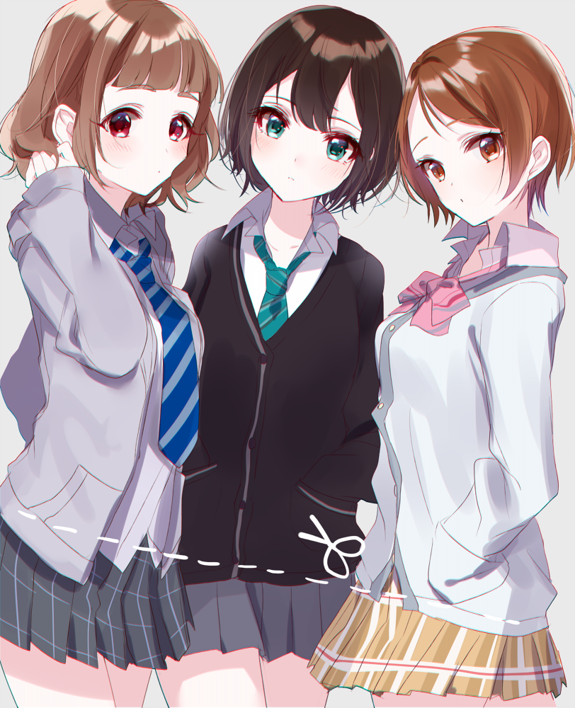shibuya rin, hojo karen, and kamiya nao (idolmaster and 1 more) drawn by misumi_(macaroni)
