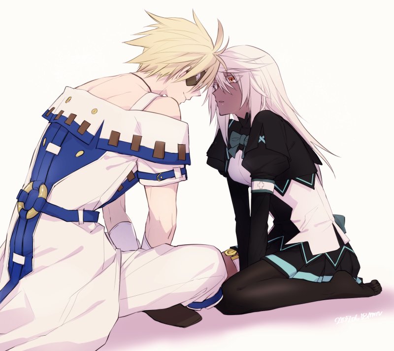 ramlethal valentine and sin kiske (guilty gear and 1 more) drawn by maka_(morphine)
