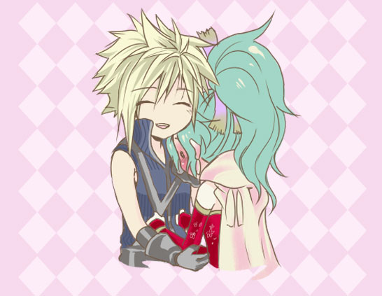 cloud strife and terra branford (final fantasy and 3 more) drawn by asu_(asoras)