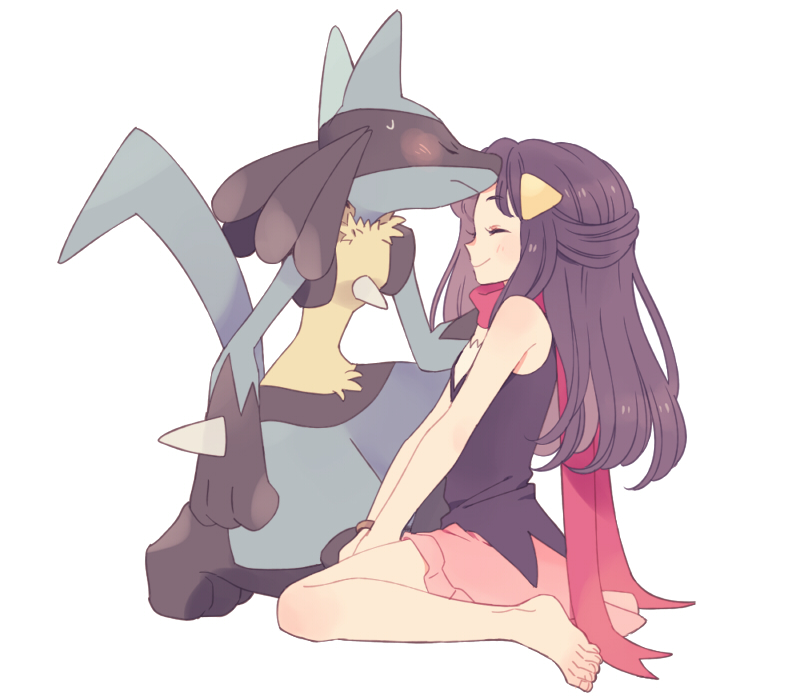 dawn and lucario (pokemon and 1 more) drawn by komasawa_(fmn-ppp)