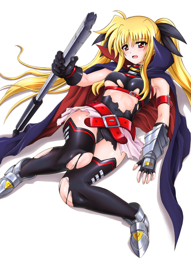 fate testarossa and bardiche (lyrical nanoha and 3 more) drawn by cyclone_(reizei)