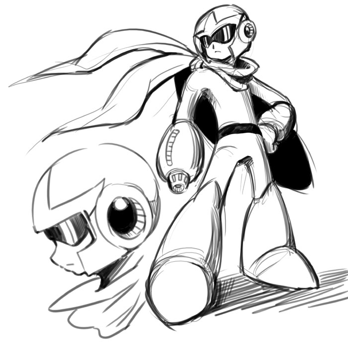 proto man (mega man) drawn by yuki_hime_haruka