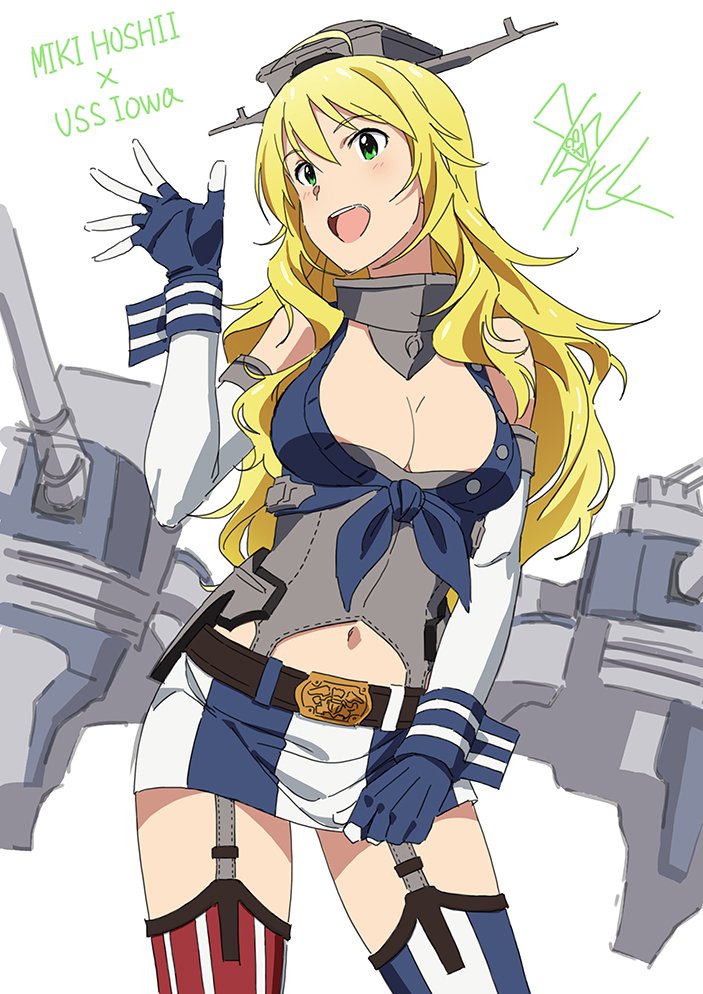 hoshii miki and iowa (kantai collection and 1 more) drawn by taku1122