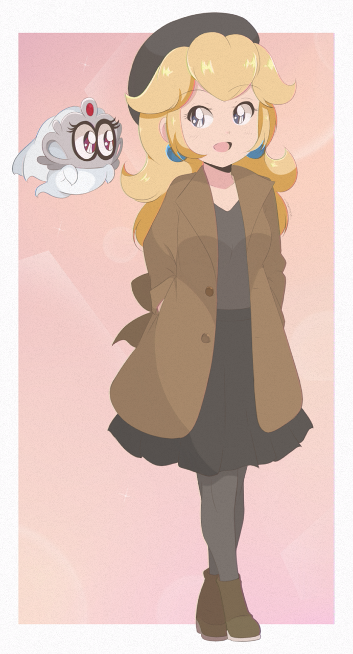 princess peach and tiara (mario and 1 more) drawn by chocomiru