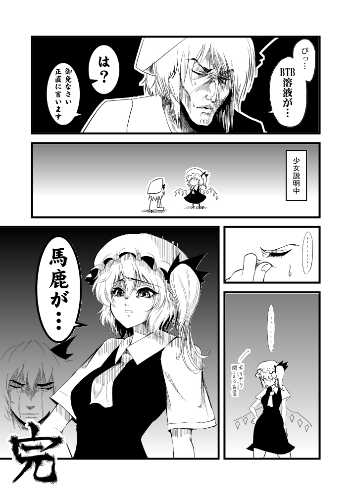 remilia scarlet and flandre scarlet (touhou) drawn by warugaki_(sk-ii)