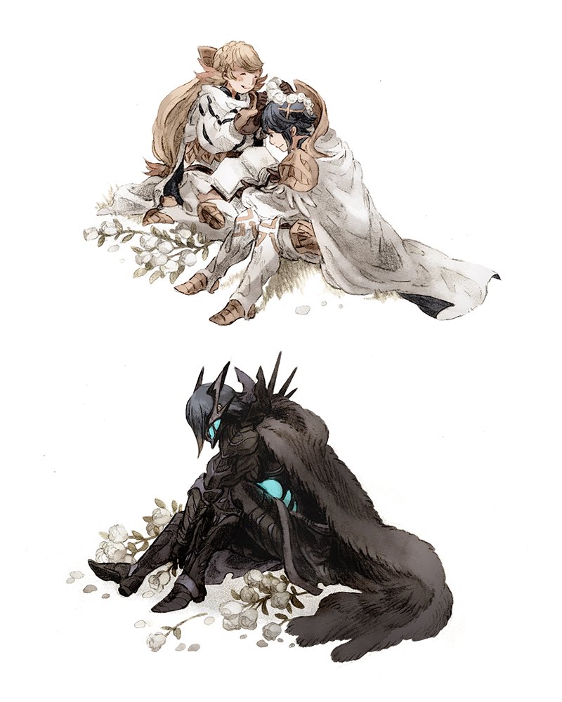 sharena, alfonse, and lif (fire emblem and 1 more) drawn by luce-in-the-sky