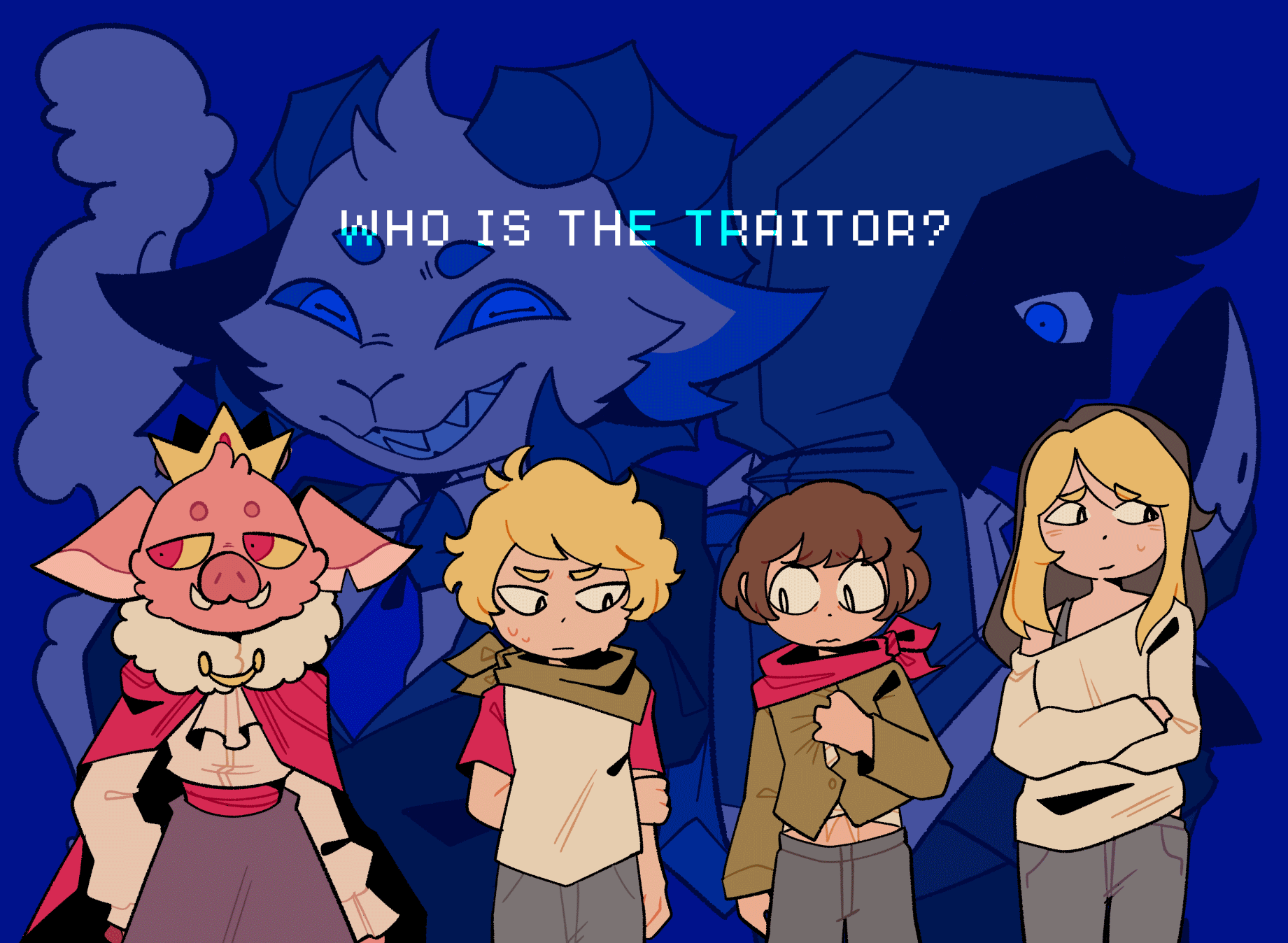 technoblade, tommyinnit, tubbo, dream, nihachu, and 2 more (minecraft youtube and 1 more) drawn by vivi_(viridescenttemple)