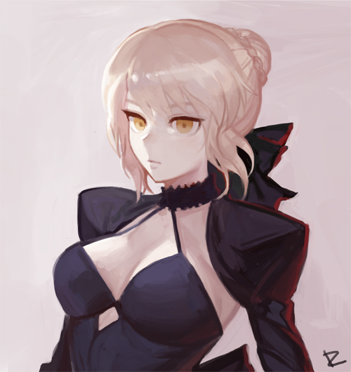 artoria pendragon and saber alter (fate and 1 more) drawn by rizono_zim