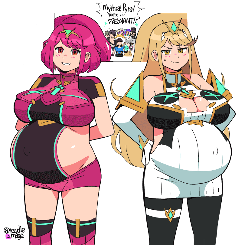 pyra, nia, rex, mythra, morag ladair, and 4 more (xenoblade chronicles and 1 more) drawn by noodlemage