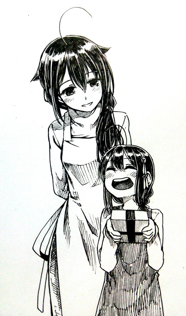 shigure and shigure kai ni (kantai collection) drawn by gouta_(nagishiro6624)