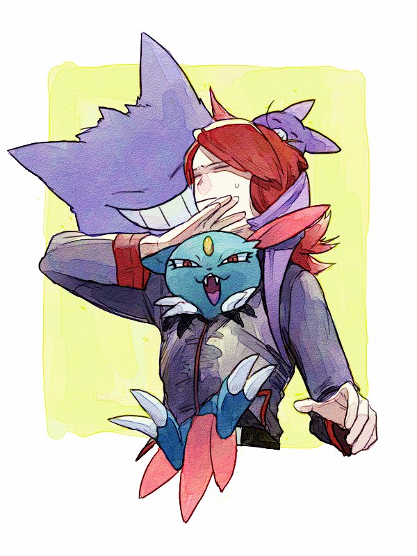 gengar, silver, sneasel, and crobat (pokemon and 1 more) drawn by kalk