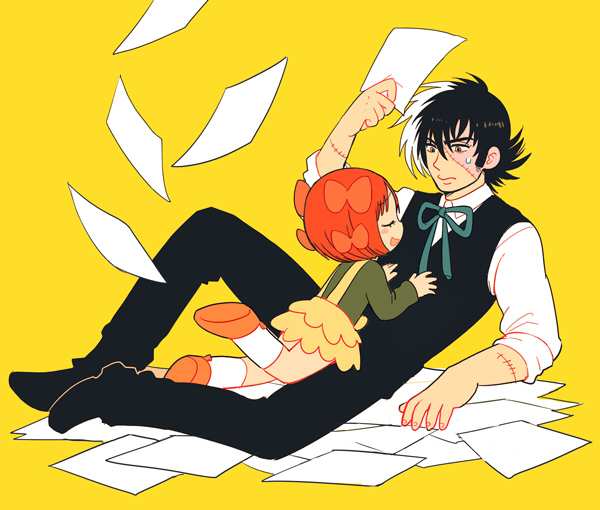 black jack and pinoko (black jack) drawn by 50yen_(gojiue)