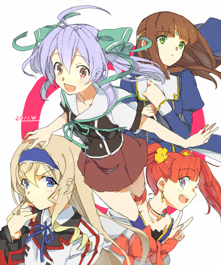 cecilia alcott, tachibana isana, nessa, and phryne (infinite stratos and 2 more) drawn by 01_0219
