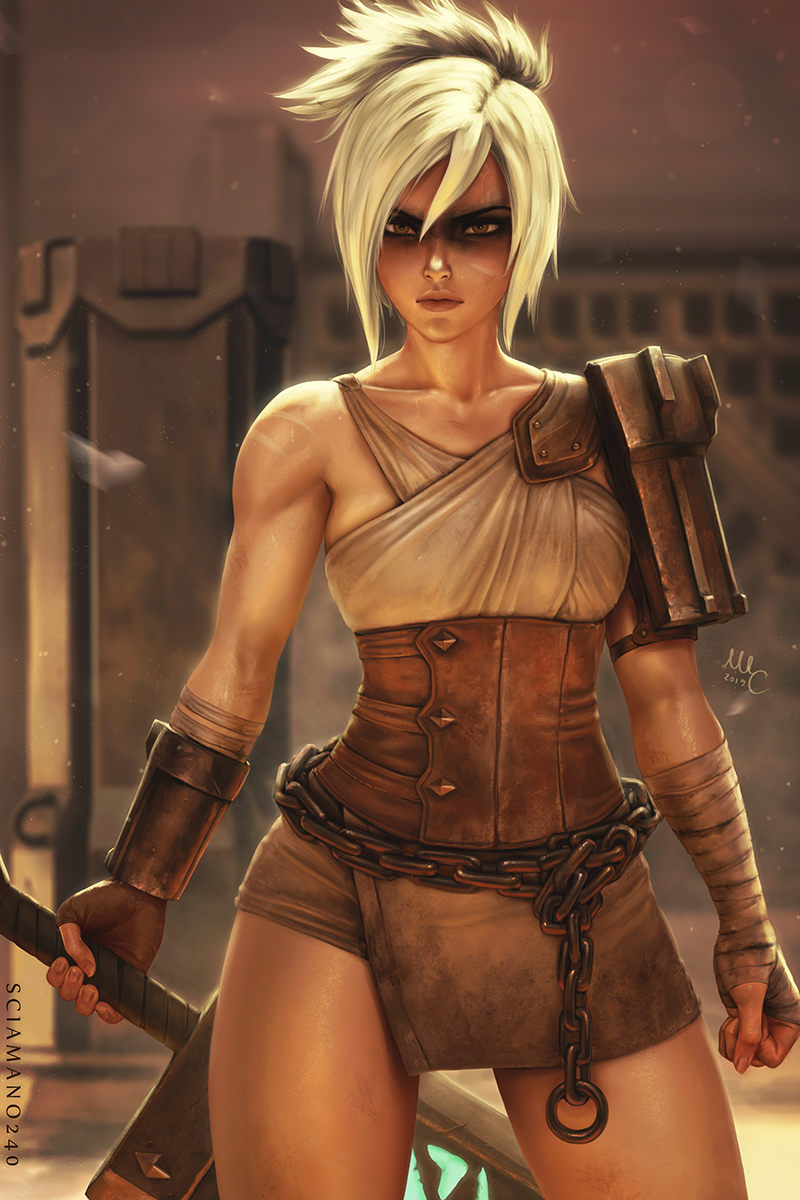 riven (league of legends) drawn by sciamano240
