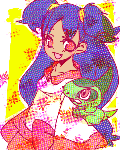 iris and axew (pokemon and 1 more) drawn by 5menuka