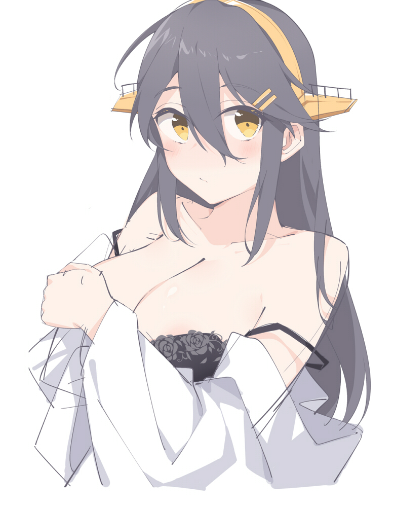 haruna and haruna kai ni (kantai collection) drawn by ieufg