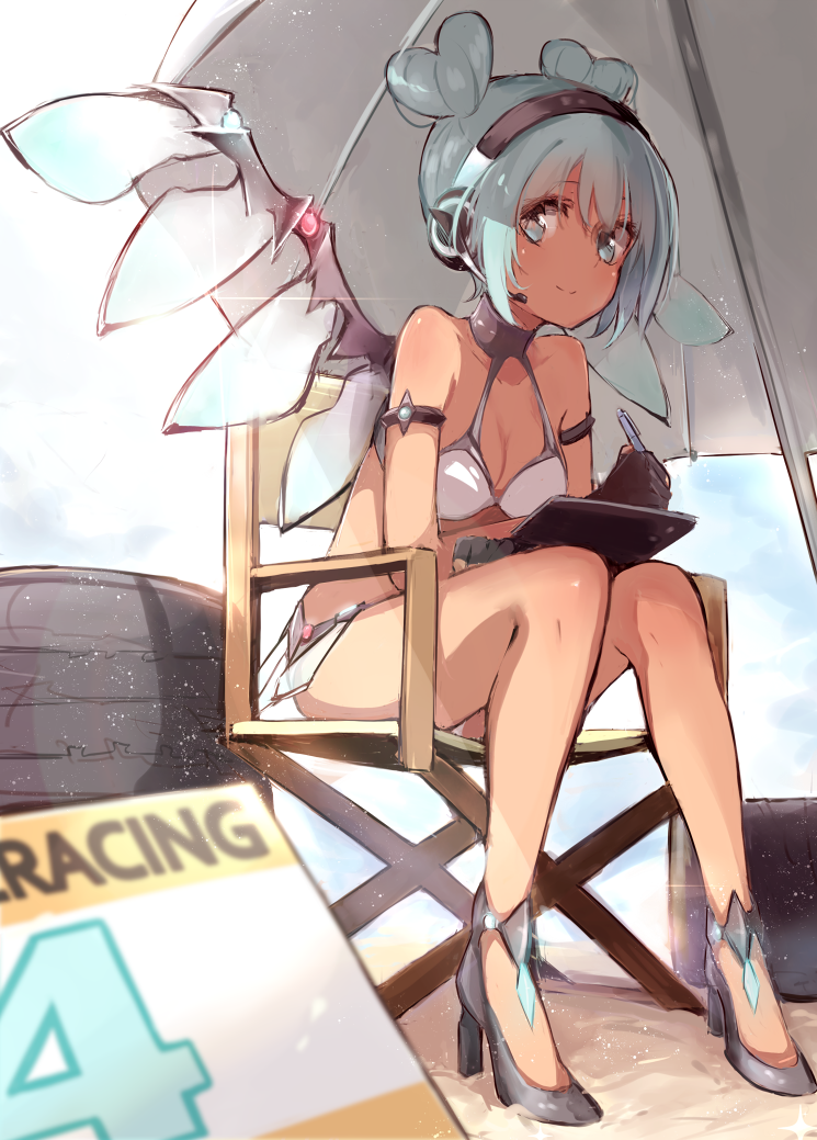hatsune miku and racing miku (vocaloid and 1 more) drawn by kojiki-life