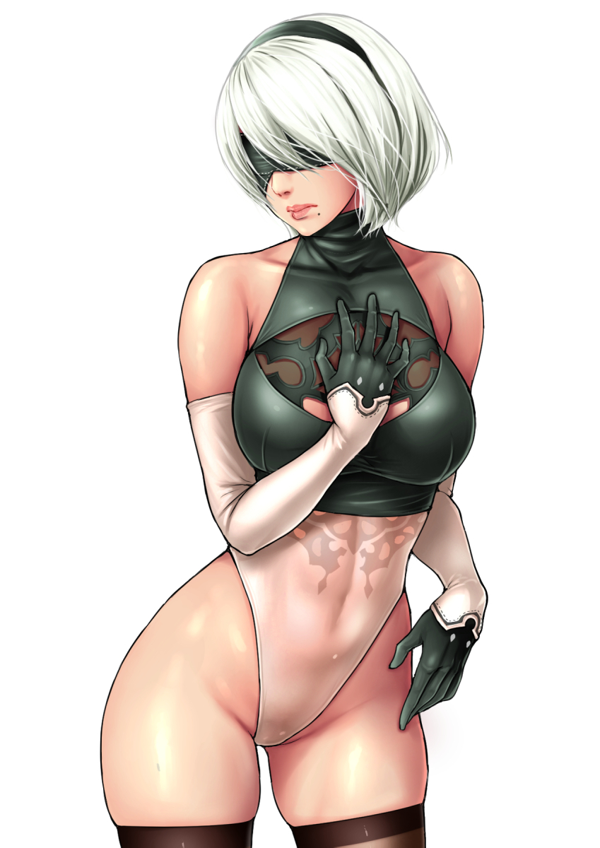 2b (nier and 1 more) drawn by rokko