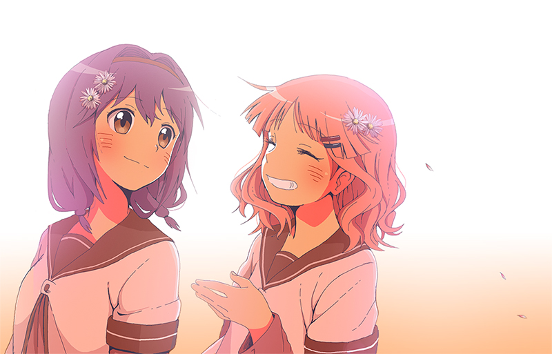 oomuro sakurako and furutani himawari (yuruyuri) drawn by kanbayashi_makoto
