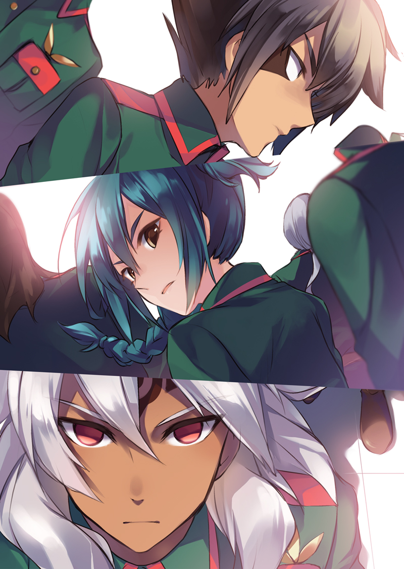 mistorene callus, baddap sleed, and eska bamel (inazuma eleven) drawn by tousaki_umiko