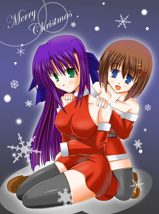 yagami hayate and ginga nakajima (lyrical nanoha and 1 more) drawn by tukuyo_kiriyuki