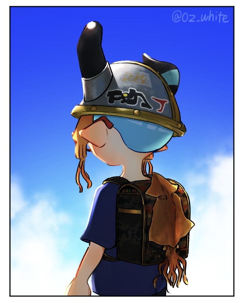 inkling player character (splatoon and 1 more) drawn by pikasyake