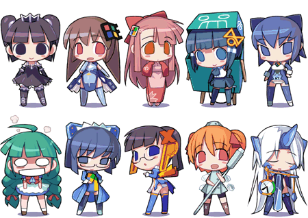 xp-tan, me-tan, 2k-tan, 95-tan, 98-tan, and 6 more (os-tan and 3 more) drawn by kusaka_kokage