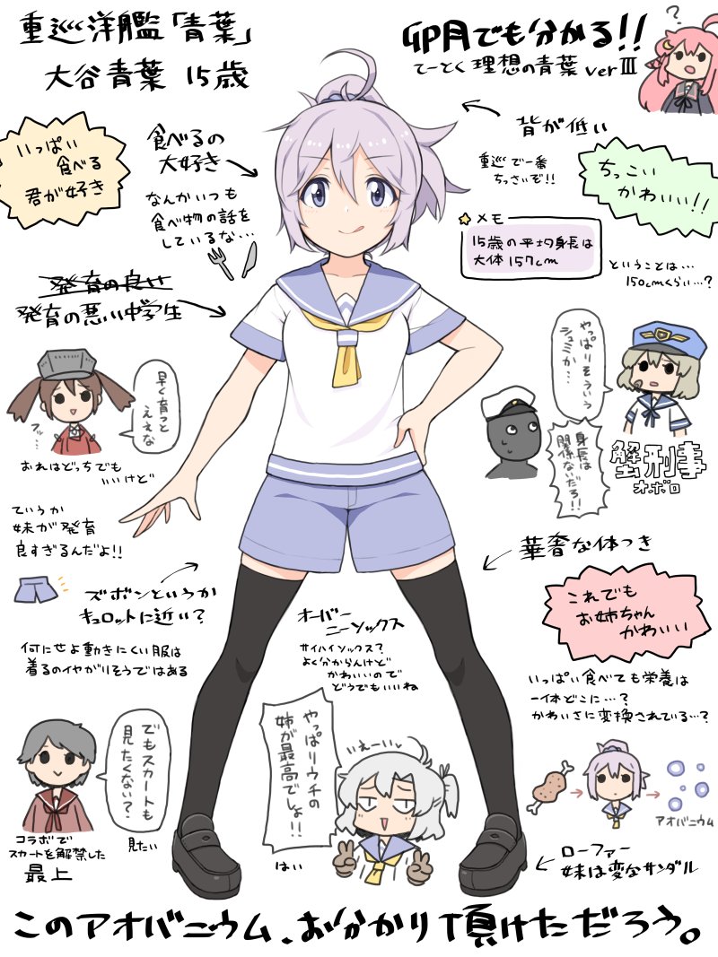 admiral, ryuujou, oboro, aoba, uzuki, and 2 more (kantai collection) drawn by unadare