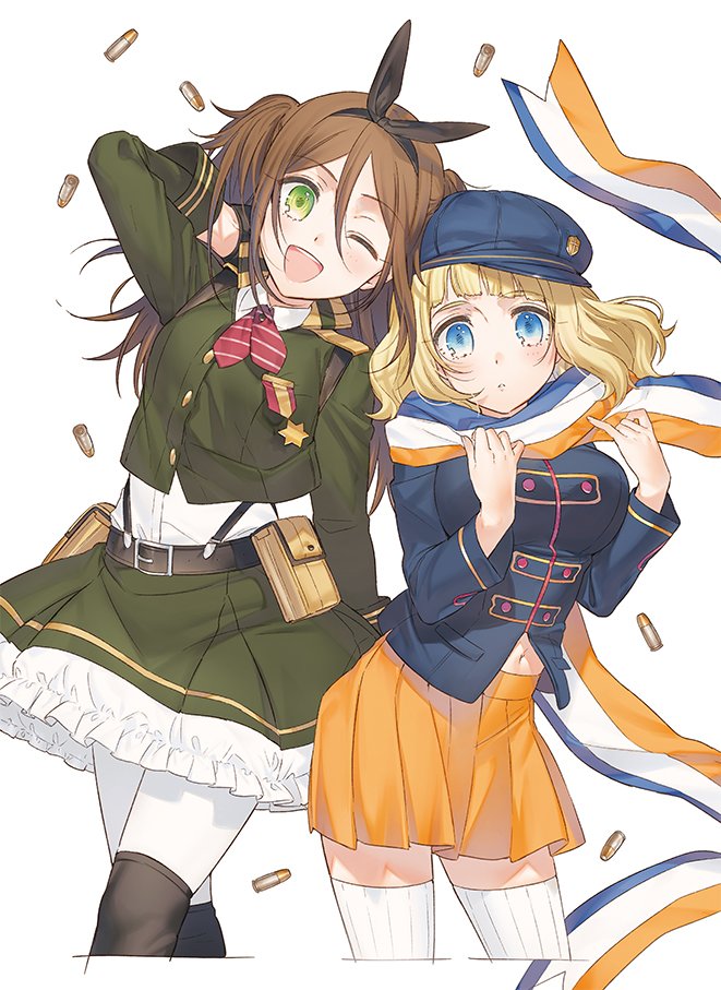 saionji usagi and nikaidou mari (taimadou gakuen 35 shiken shoutai) drawn by kippu