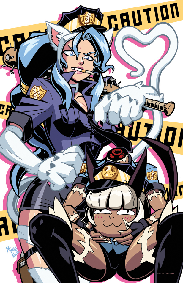 felicia and ms. fortune (darkstalkers and 1 more) drawn by mike_luckas