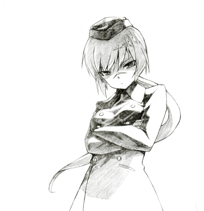 hanna rudel (world witches series and 1 more) drawn by shiratama_(hockey)