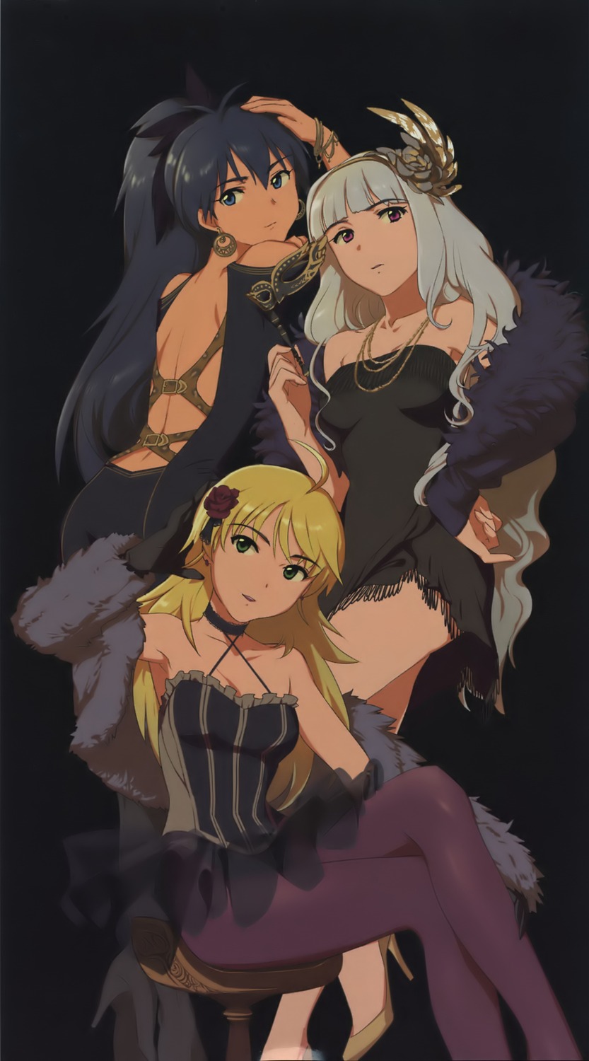 hoshii miki, shijou takane, and ganaha hibiki (idolmaster) drawn by annindoufu_(oicon)