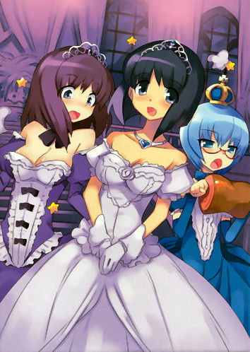 tabitha, siesta, and henrietta de tristain (zero no tsukaima) drawn by usatsuka_eiji