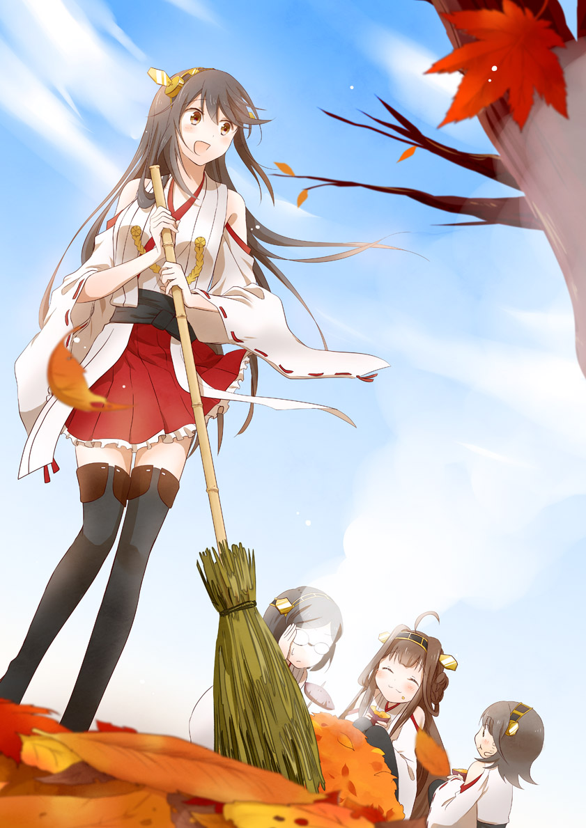 kongou, haruna, hiei, and kirishima (kantai collection) drawn by satsu