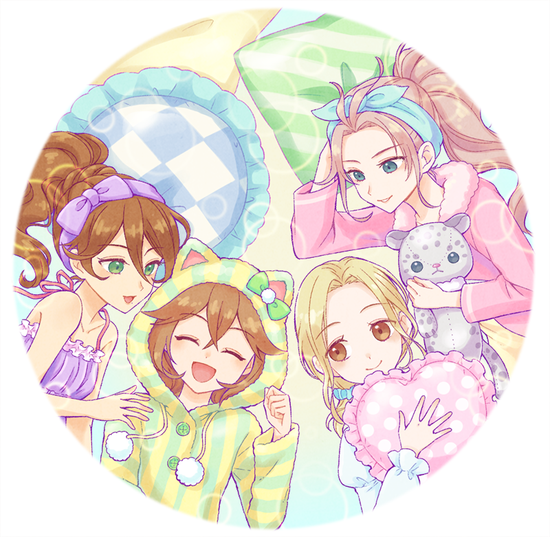 tressa colzione, ophilia clement, primrose azelhart, h'aanit, and linde (octopath traveler and 1 more) drawn by kina_kirin