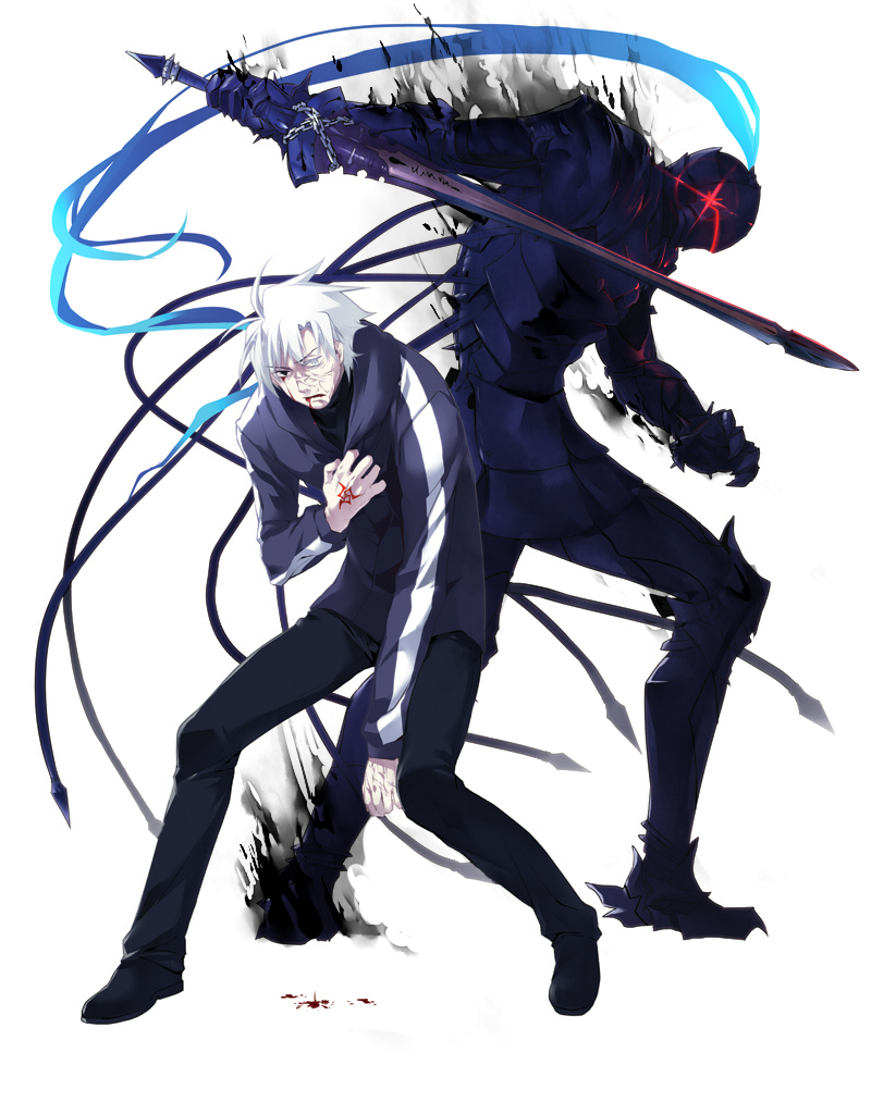 matou kariya and berserker (fate and 1 more) drawn by scr.e