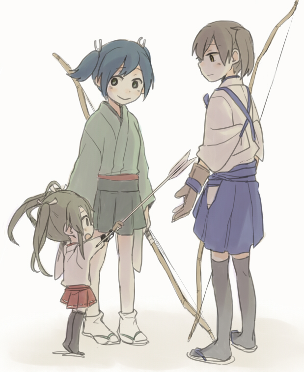 kaga, zuikaku, and souryuu (kantai collection) drawn by ree_(re-19)