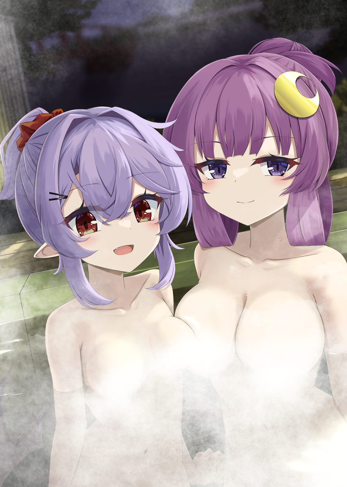 remilia scarlet and patchouli knowledge (touhou) drawn by akisome_hatsuka