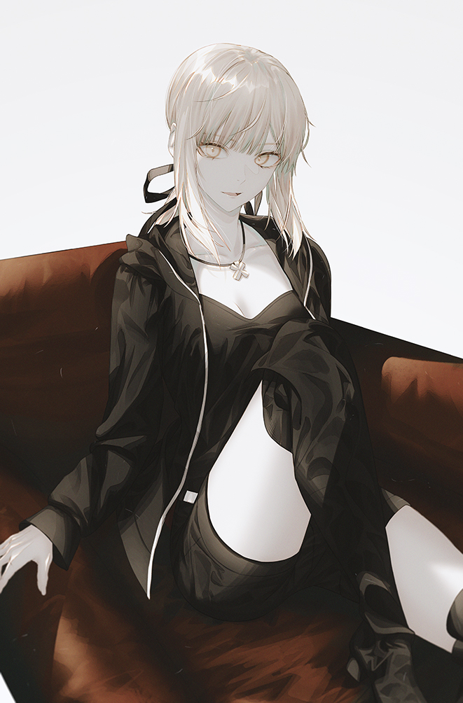 artoria pendragon and saber alter (fate and 1 more) drawn by fov_ps