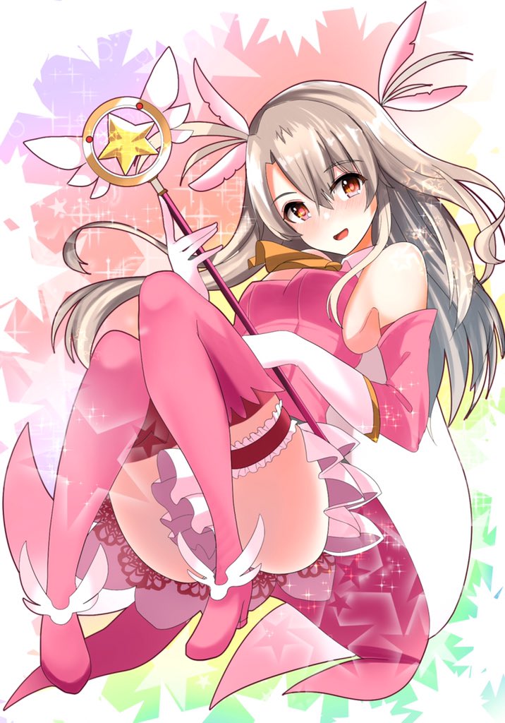 illyasviel von einzbern, prisma illya, and magical ruby (fate and 1 more) drawn by abi_(abimel10)